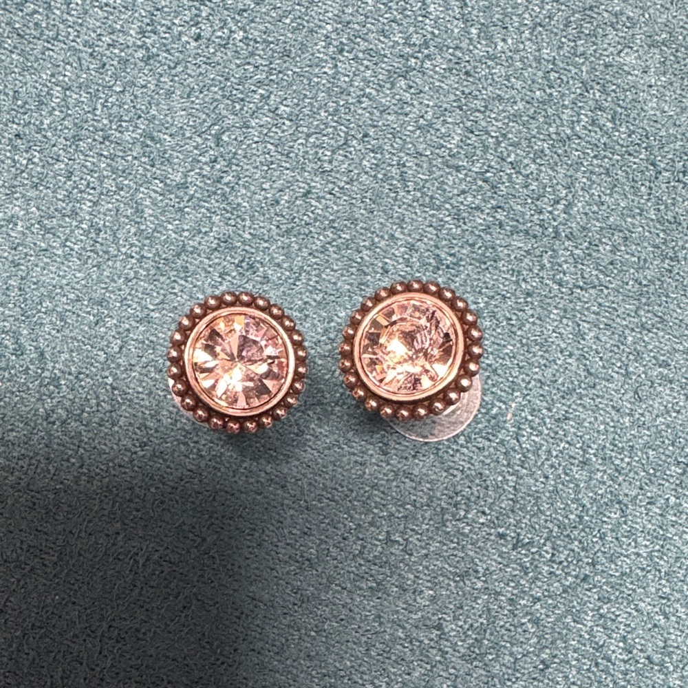 Silver and crystal earrings